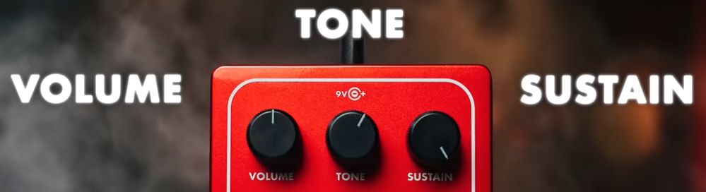 VOL, TONE et SUSTAIN : les commandes familières